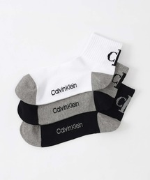 Calvin Klein（カルバン・クライン）の「【3足セット】Calvin Klein メンズ レディース 抗菌防臭 甲メッシュ バックロゴ ショートソックス 92572508（ソックス/靴下）」