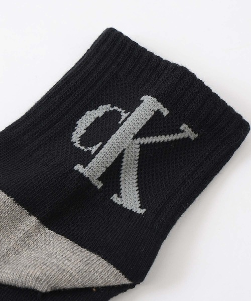 Calvin Klein(カルバン・クライン)の「【3足セット】Calvin Klein メンズ レディース 抗菌防臭 甲メッシュ バックロゴ ショートソックス 92572508(ソックス/靴下・レディース・その他1/ブラック・L/M/S)」の3枚目の写真