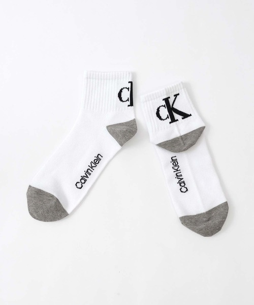 Calvin Klein(カルバン・クライン)の「【3足セット】Calvin Klein メンズ レディース 抗菌防臭 甲メッシュ バックロゴ ショートソックス 92572508(ソックス/靴下・レディース・その他1/ブラック・L/M/S)」の4枚目の写真