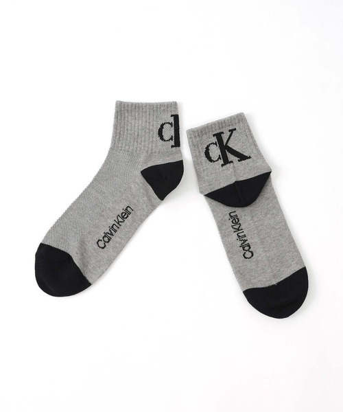 Calvin Klein(カルバン・クライン)の「【3足セット】Calvin Klein メンズ レディース 抗菌防臭 甲メッシュ バックロゴ ショートソックス 92572508(ソックス/靴下・レディース・その他1/ブラック・L/M/S)」の5枚目の写真