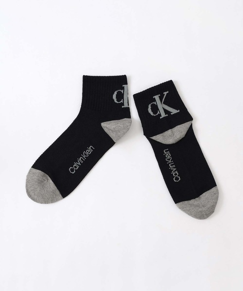 Calvin Klein(カルバン・クライン)の「【3足セット】Calvin Klein メンズ レディース 抗菌防臭 甲メッシュ バックロゴ ショートソックス 92572508(ソックス/靴下・レディース・その他1/ブラック・L/M/S)」の6枚目の写真