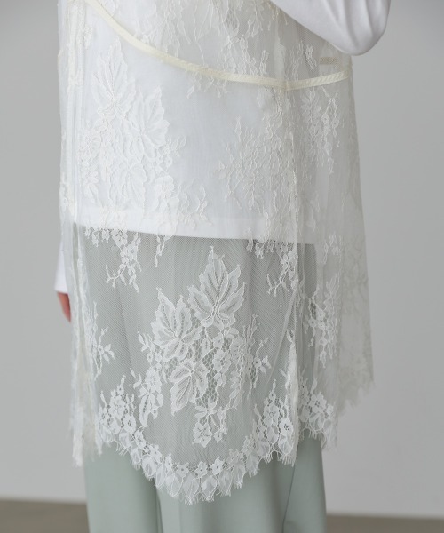 Bab(バブ)の「【セットアイテム】レースビスチェ+カットソーSET(Tシャツ/カットソー・レディース・オフホワイト/杢グレー/チャコールグレー・FREE)」の13枚目の写真