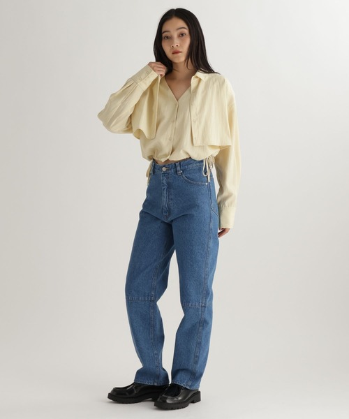 studio CLIP（スタディオクリップ）の「【daily CLIP】フィットストレートデニム（デニムパンツ・レディース・ブルー/ネイビー・MEDIUM/LARGE）」の3枚目の写真