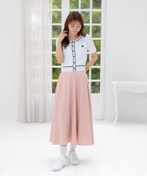 早い者勝ち★マリークワント定価17600円ピンクレーススカート ミモレ丈フレア スカート（スカート）｜MARY QUANT（マリークワント