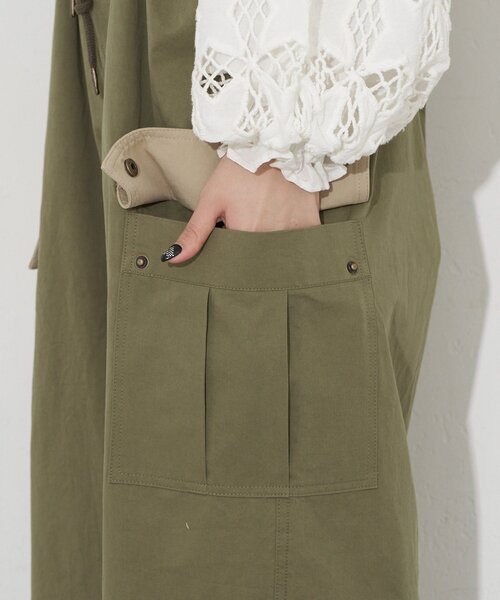 CIAOPANIC（チャオパニック）の「【UNESS/ユーネス】サスペンダー付ワイドカーゴパンツ/サロペット（その他パンツ・レディース・カーキ/ベージュ・ONE SIZE）」の6枚目の写真