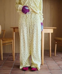 小さなお花畑のワッフルロングパンツ