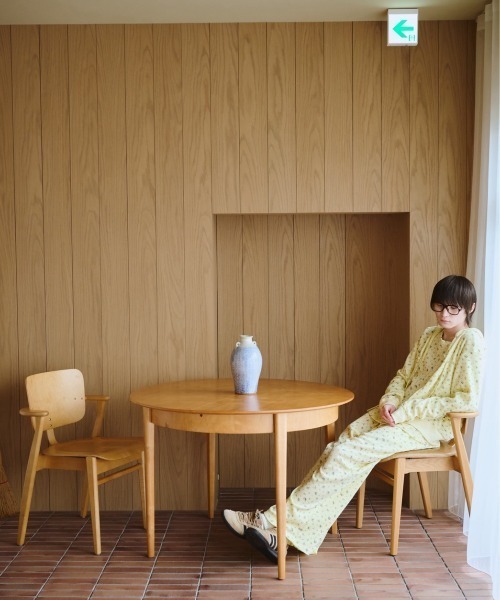 common gull products.(コモンガルプロダクツ)の「小さなお花畑のワッフルロングパンツ(スウェットパンツ・レディース・ネイビー/ライトブルー/ホワイト系/イエロー系・SMALL/MEDIUM/LARGE)」の12枚目の写真