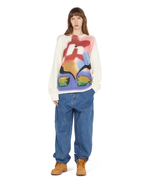 HUF（ハフ）の「KINDA LOOSE DOUBLE KNEES（デニムパンツ・メンズ・ブラック/ライトインディゴブルー/ブルー系その他・28/30/32/34/36）」の20枚目の写真