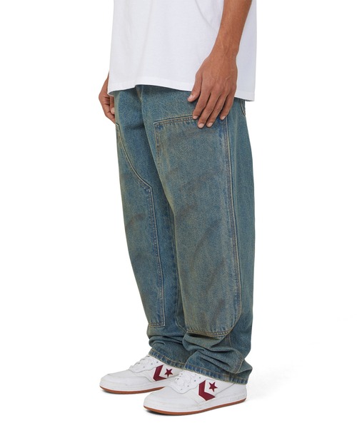 HUF（ハフ）の「KINDA LOOSE DOUBLE KNEES（デニムパンツ・メンズ・ブラック/ライトインディゴブルー/ブルー系その他・28/30/32/34/36）」の14枚目の写真