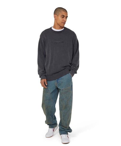 HUF（ハフ）の「KINDA LOOSE DOUBLE KNEES（デニムパンツ・メンズ・ブラック/ライトインディゴブルー/ブルー系その他・28/30/32/34/36）」の16枚目の写真