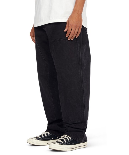 HUF（ハフ）の「KINDA LOOSE DOUBLE KNEES（デニムパンツ・メンズ・ブラック/ライトインディゴブルー/ブルー系その他・28/30/32/34/36）」の10枚目の写真