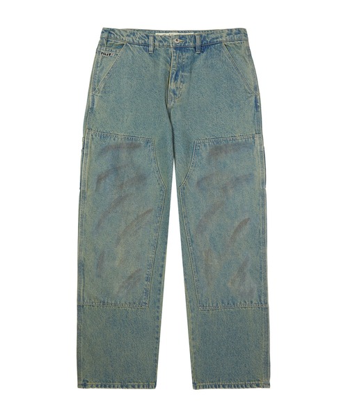 HUF（ハフ）の「KINDA LOOSE DOUBLE KNEES（デニムパンツ・メンズ・ブラック/ライトインディゴブルー/ブルー系その他・28/30/32/34/36）」の6枚目の写真