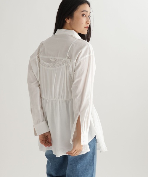 studio CLIP(スタディオクリップ)の「【daily CLIP】レースレイヤードキャミ(キャミソール・レディース・ブラック/ホワイト・FREE)」の10枚目の写真