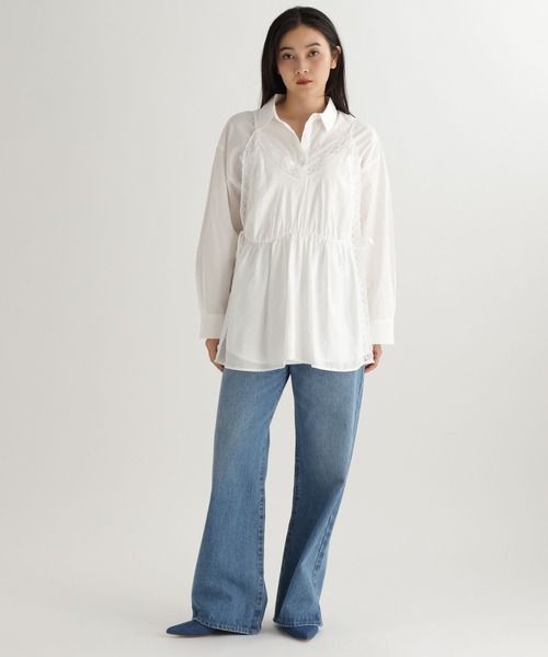 studio CLIP(スタディオクリップ)の「【daily CLIP】レースレイヤードキャミ(キャミソール・レディース・ブラック/ホワイト・FREE)」の11枚目の写真