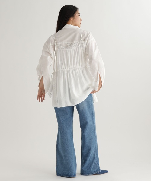 studio CLIP(スタディオクリップ)の「【daily CLIP】レースレイヤードキャミ(キャミソール・レディース・ブラック/ホワイト・FREE)」の14枚目の写真