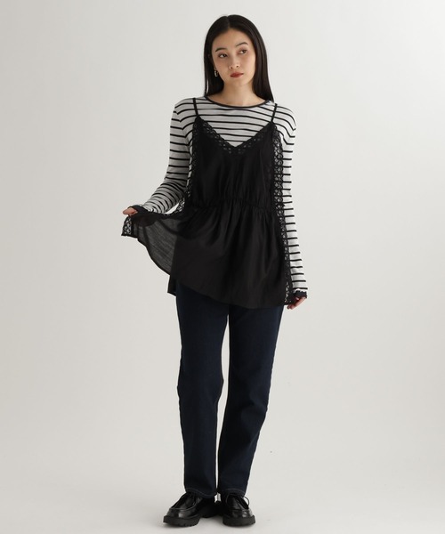 studio CLIP(スタディオクリップ)の「【daily CLIP】レースレイヤードキャミ(キャミソール・レディース・ブラック/ホワイト・FREE)」の17枚目の写真