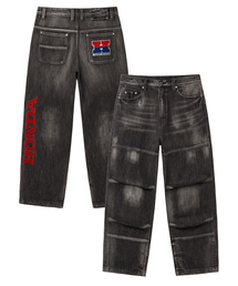 Vintage Biker Wide Jean Black