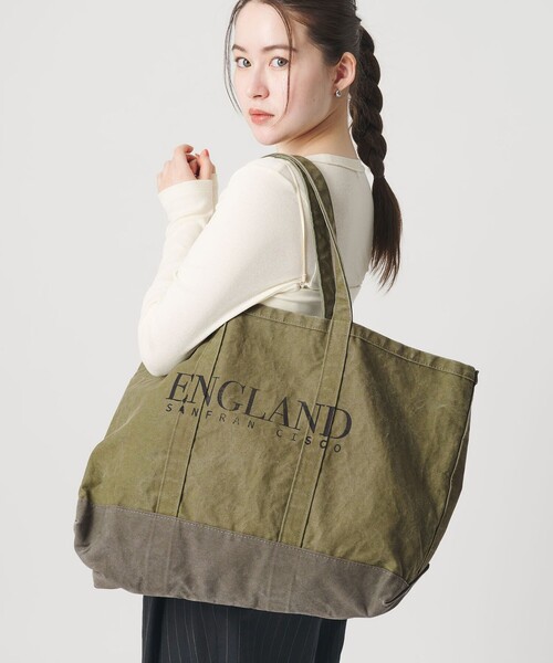 jj mercer（ジェイジェイマーサー）の「【別注】＜J.J. mercer＞キャンバス ウォッシュド トートバッグ（トートバッグ・レディース・オリーブ/ダークグレー・FREE）」の17枚目の写真
