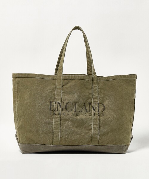 jj mercer（ジェイジェイマーサー）の「【別注】＜J.J. mercer＞キャンバス ウォッシュド トートバッグ（トートバッグ・レディース・オリーブ/ダークグレー・FREE）」の5枚目の写真