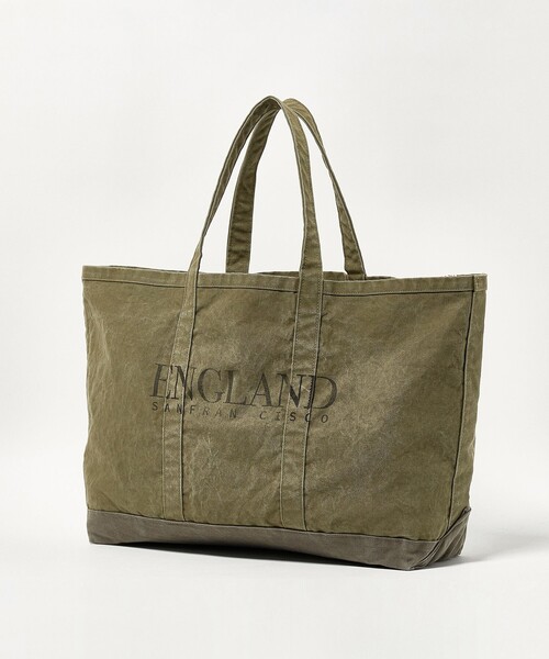 jj mercer（ジェイジェイマーサー）の「【別注】＜J.J. mercer＞キャンバス ウォッシュド トートバッグ（トートバッグ・レディース・オリーブ/ダークグレー・FREE）」の6枚目の写真