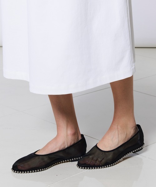 DOUBLE STANDARD CLOTHING（ダブルスタンダードクロージング）の「メッシュフラットシューズ（スニーカー・レディース・ブラック・35.5/36.5/37.5）」の6枚目の写真