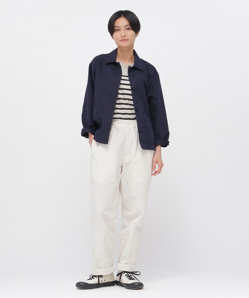 MHL.(エムエイチエル)の「BELGIAN LINEN COTTON JERSEY(Tシャツ/カットソー・レディース・チャコール/ナチュラル・2)」の10枚目の写真