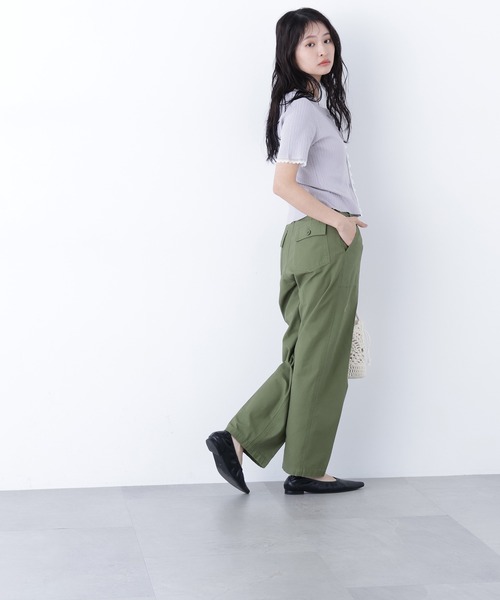 N.（N. Natural Beauty Basic）（エヌエヌナチュラルビューティーベーシック）の「レーストリムニットカーディガン（カーディガン/ボレロ・レディース・ブラック/グレー/ブルー・ﾌﾘ-）」の18枚目の写真