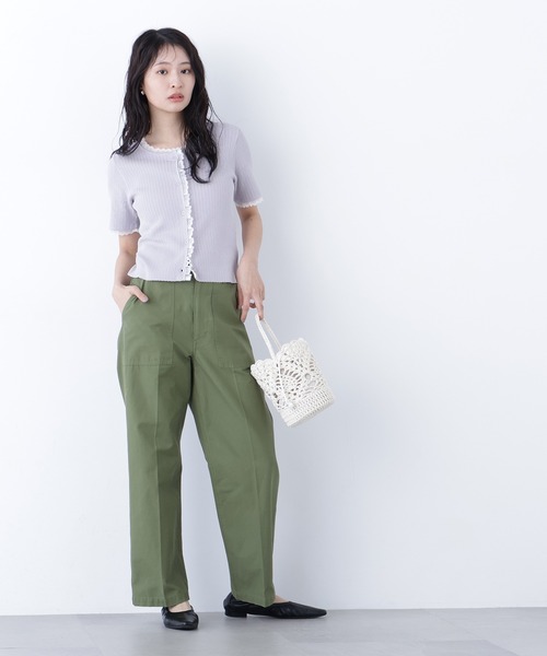 N.（N. Natural Beauty Basic）（エヌエヌナチュラルビューティーベーシック）の「レーストリムニットカーディガン（カーディガン/ボレロ・レディース・ブラック/グレー/ブルー・ﾌﾘ-）」の20枚目の写真