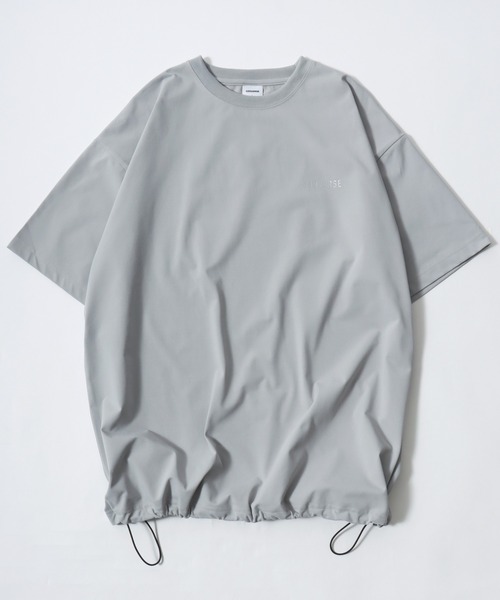 CONVERSE（コンバース）の「CONVERSE/コンバース UVカット/吸水速乾 オーバーサイズ ロゴ ワンポイント ドローコード 半袖Tシャツ/レディース メンズ（Tシャツ/カットソー・レディース・ライトグレー/ホワイト/スミクロ/ブラック/ブルー・LL/L/M）」の4枚目の写真