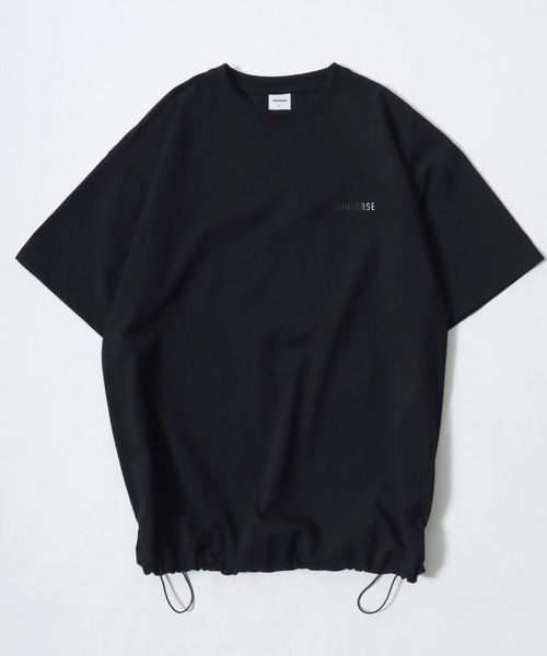 CONVERSE（コンバース）の「CONVERSE/コンバース UVカット/吸水速乾 オーバーサイズ ロゴ ワンポイント ドローコード 半袖Tシャツ/レディース メンズ（Tシャツ/カットソー・レディース・ライトグレー/ホワイト/スミクロ/ブラック/ブルー・LL/L/M）」の2枚目の写真