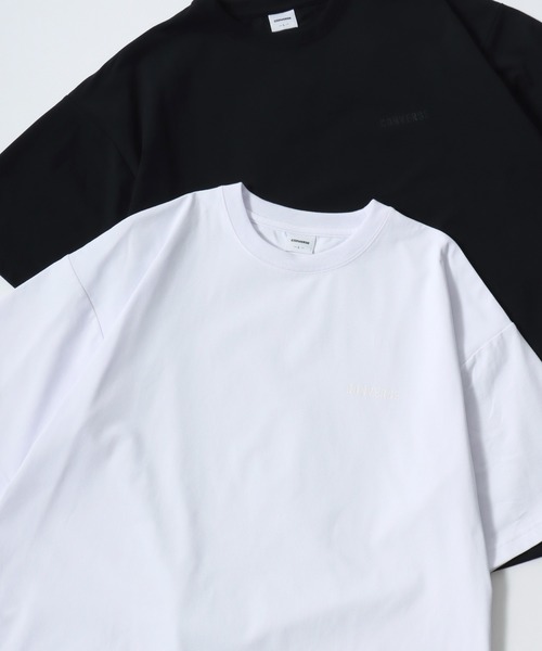 CONVERSE（コンバース）の「CONVERSE/コンバース UVカット/吸水速乾 オーバーサイズ ロゴ ワンポイント ドローコード 半袖Tシャツ/レディース メンズ（Tシャツ/カットソー・レディース・ライトグレー/ホワイト/スミクロ/ブラック/ブルー・LL/L/M）」の6枚目の写真