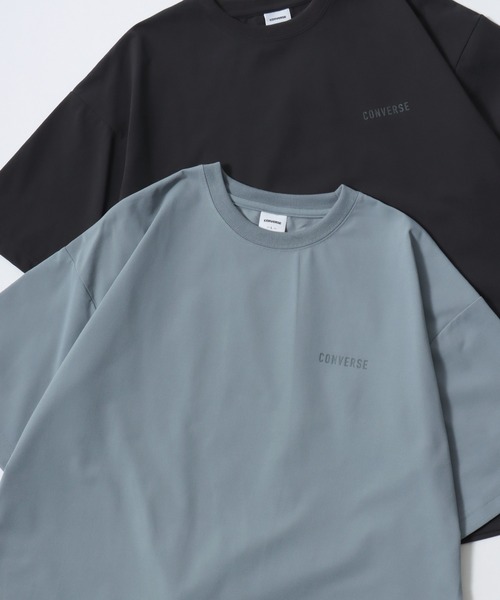 CONVERSE（コンバース）の「CONVERSE/コンバース UVカット/吸水速乾 オーバーサイズ ロゴ ワンポイント ドローコード 半袖Tシャツ/レディース メンズ（Tシャツ/カットソー・レディース・ライトグレー/ホワイト/スミクロ/ブラック/ブルー・LL/L/M）」の10枚目の写真