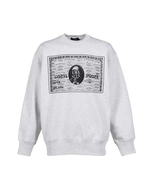 BREATH(ブレス)の「BLACK CARD SWEAT(スウェット・メンズ・ブラック/ホワイト・LARGE/MEDIUM/SMALL/X-LARGE)」の1枚目の写真