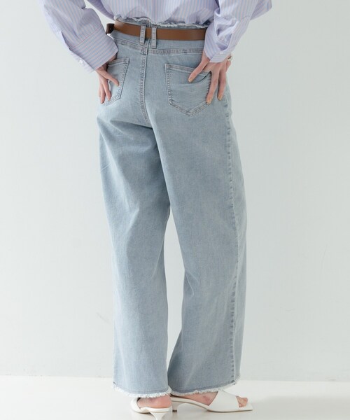 GALLEST（ギャレスト）の「ハイウエストカットオフデニム（デニムパンツ・レディース・サックスブルー/ネイビー・38）」の7枚目の写真