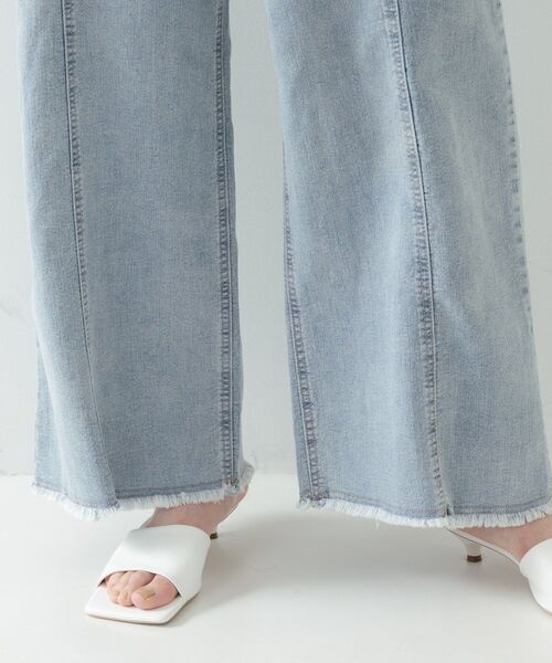 GALLEST（ギャレスト）の「ハイウエストカットオフデニム（デニムパンツ・レディース・サックスブルー/ネイビー・38）」の10枚目の写真