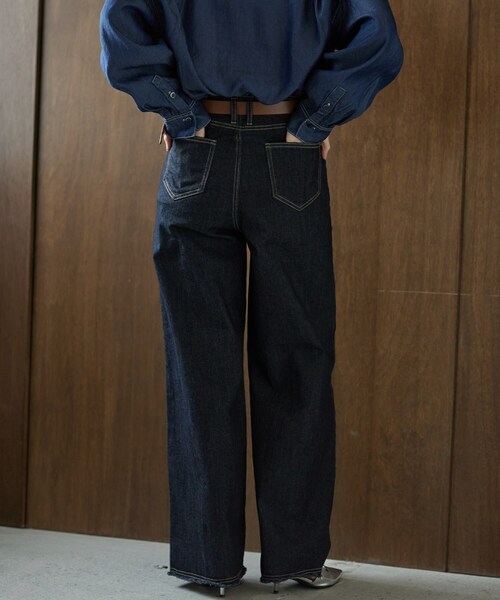 GALLEST（ギャレスト）の「ハイウエストカットオフデニム（デニムパンツ・レディース・サックスブルー/ネイビー・38）」の18枚目の写真