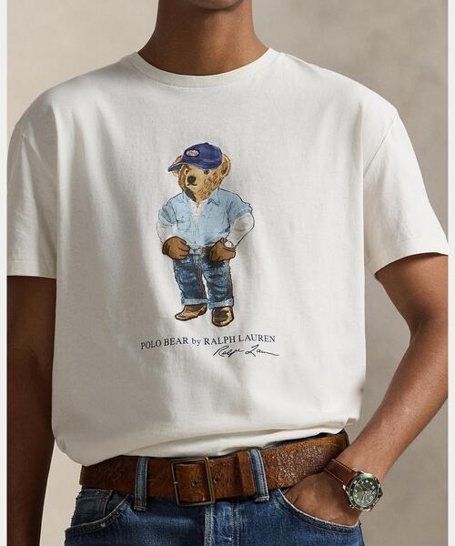 POLO RALPH LAUREN(ポロ ラルフ ローレン)の「クラシック フィット Polo ベア ジャージー Tシャツ(Tシャツ/カットソー・メンズ・ホワイト・S/M/L)」の8枚目の写真