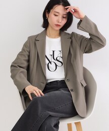 OPAQUE.CLIP | シングルテーラードジャケット【洗える/裏地なし】(テーラードジャケット)