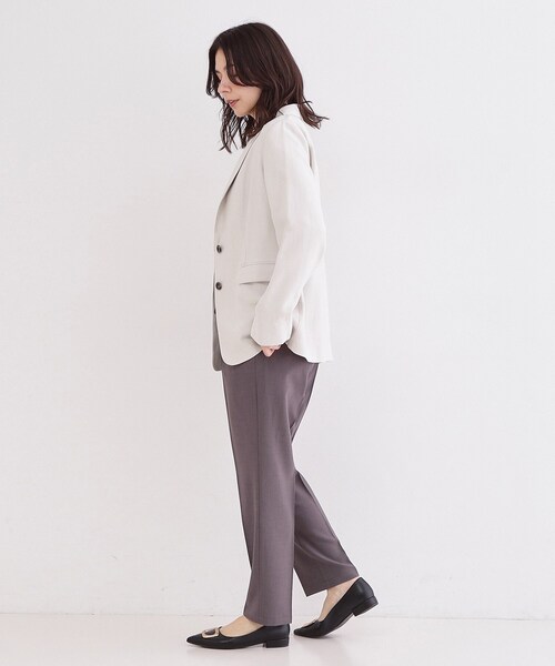 OPAQUE.CLIP（オペークドットクリップ）の「シングルテーラードジャケット【洗える/裏地なし】（テーラードジャケット・レディース・ナチュラル/ブラウン系その他/ネイビー・36/38/42/40）」の18枚目の写真