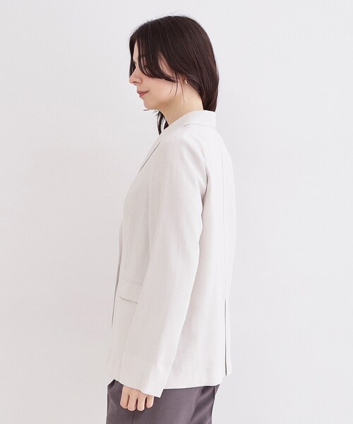 OPAQUE.CLIP（オペークドットクリップ）の「シングルテーラードジャケット【洗える/裏地なし】（テーラードジャケット・レディース・ナチュラル/ブラウン系その他/ネイビー・36/38/42/40）」の15枚目の写真