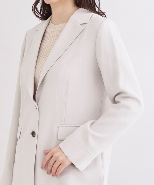 OPAQUE.CLIP（オペークドットクリップ）の「シングルテーラードジャケット【洗える/裏地なし】（テーラードジャケット・レディース・ナチュラル/ブラウン系その他/ネイビー・36/38/42/40）」の12枚目の写真