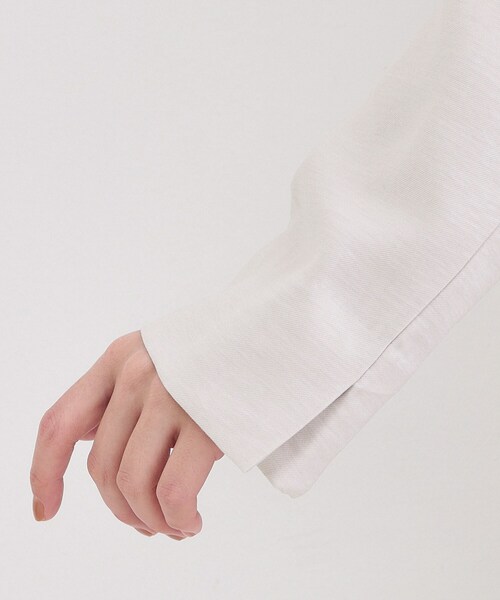 OPAQUE.CLIP（オペークドットクリップ）の「シングルテーラードジャケット【洗える/裏地なし】（テーラードジャケット・レディース・ナチュラル/ブラウン系その他/ネイビー・36/38/42/40）」の11枚目の写真