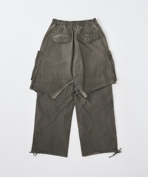 ADAM PATEK(アダムパテック)の「ADAMPATEK/grunge layered Cargo Pants/レイヤードカーゴパンツ(AP2618046)(カーゴパンツ・レディース・カーキ・FREE)」の2枚目の写真