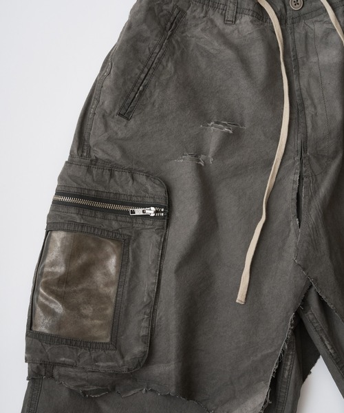 ADAM PATEK(アダムパテック)の「ADAMPATEK/grunge layered Cargo Pants/レイヤードカーゴパンツ(AP2618046)(カーゴパンツ・レディース・カーキ・FREE)」の3枚目の写真
