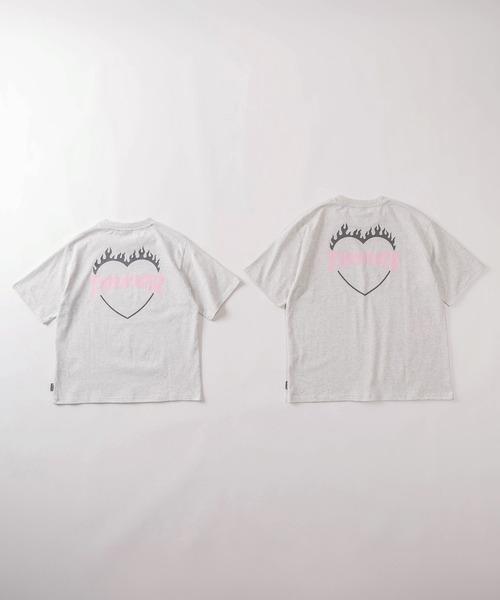 THRASHER(スラッシャー)の「【70】【THRASHER/スラッシャー】ファイヤーエンブレム ハートロゴ クルーネックプリントTシャツ/バックプリント/ワンポイント刺繍【Sサイズ~Lサイズ】(Tシャツ/カットソー・レディース・ブラック/ホワイト/アッシュグレー・S/M/L)」の18枚目の写真