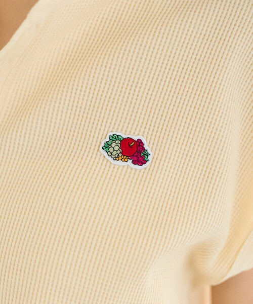 FREAK'S STORE(フリークスストア)の「FRUIT OF THE LOOM × FREAK'S STORE/フルーツオブザルーム 別注 ワッフル ヘンリーネック フレンチスリーブTシャツ(Tシャツ/カットソー・レディース・オフホワイト/その他/ブラック/ライトグレー・フリ-)」の13枚目の写真