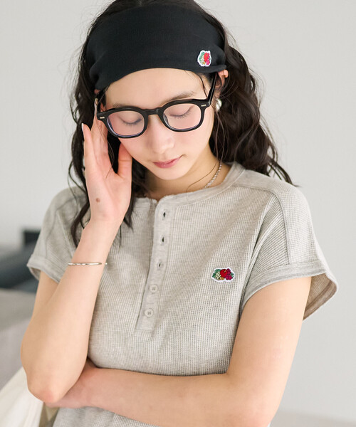 FREAK'S STORE(フリークスストア)の「FRUIT OF THE LOOM × FREAK'S STORE/フルーツオブザルーム 別注 ワッフル ヘンリーネック フレンチスリーブTシャツ(Tシャツ/カットソー・レディース・オフホワイト/その他/ブラック/ライトグレー・フリ-)」の19枚目の写真