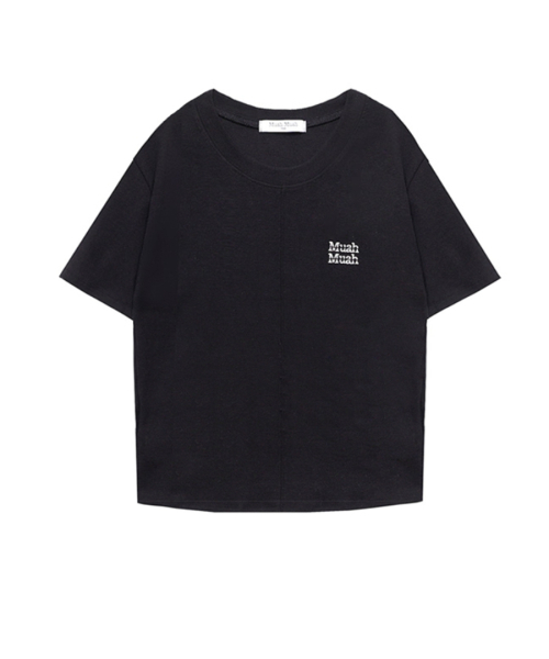 muahmuah（ムーアムーア）の「ポイントクロップピンタック半袖Tシャツ [2色]（Tシャツ/カットソー・レディース・ブラック/アイボリー・FREE）」の15枚目の写真