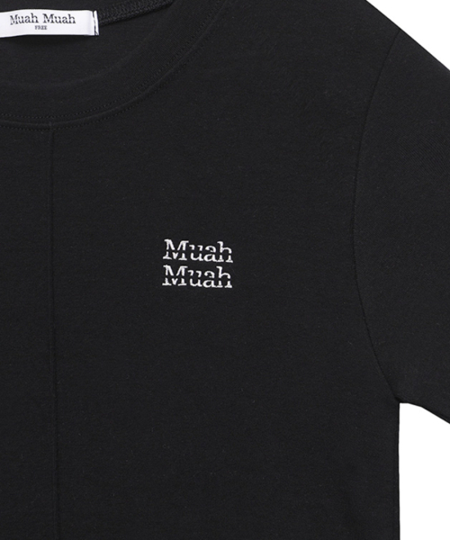 muahmuah（ムーアムーア）の「ポイントクロップピンタック半袖Tシャツ [2色]（Tシャツ/カットソー・レディース・ブラック/アイボリー・FREE）」の16枚目の写真