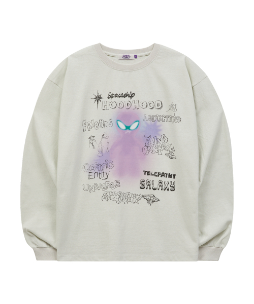 HOODHOOD(フッドフッド)の「スプレーエイリアンロングスリーブTシャツアイボリー(Tシャツ/カットソー・メンズ・その他・1/2)」の5枚目の写真